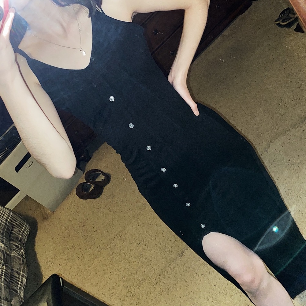 black button down goth dress small